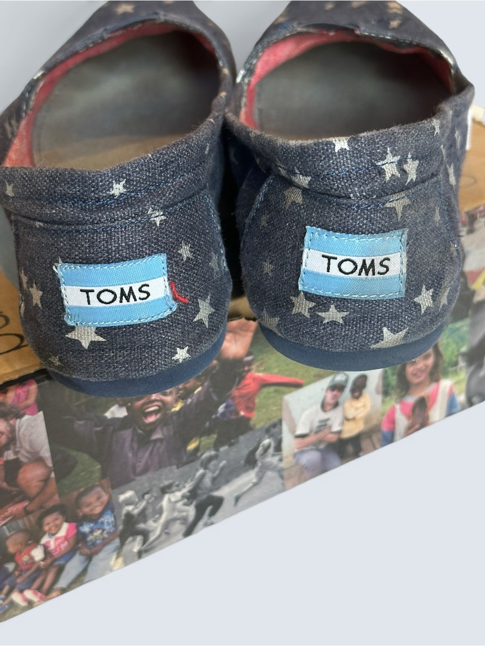 TOMS Women's Slip On Classics Navy Stars 9 - Picture 6 of 8